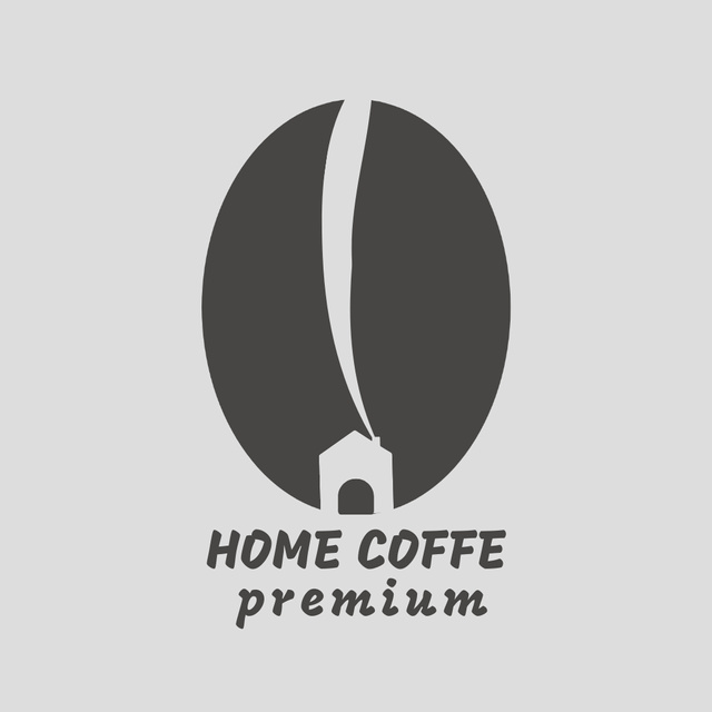 Ontwerpsjabloon van Logo van Emblem of Coffee Shop with Coffee Premium Quality