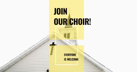 Invitation to a religious Choir Facebook AD Modelo de Design