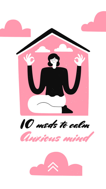Tips to Calm Anxious Mind Instagram Story Πρότυπο σχεδίασης