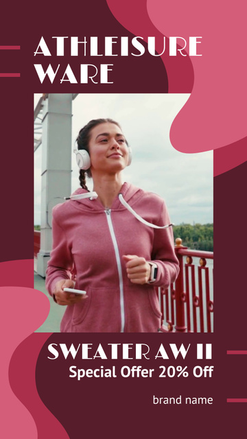 Modèle de visuel Offer of Athlete Clothes - Instagram Video Story