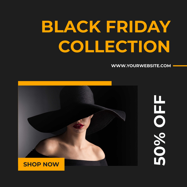 Modèle de visuel Black Friday Collection With Discount - Instagram