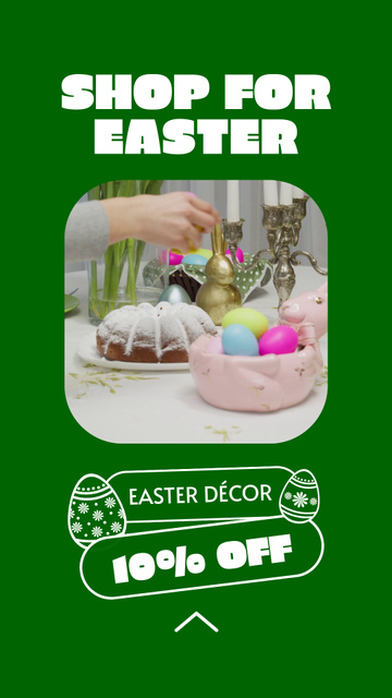 Plantilla de diseño de Colorful Décor For Home At Easter With Discount Instagram Video Story 