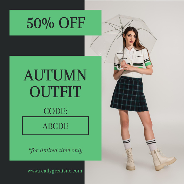 Autumn Clothes Sale Announcement Instagram – шаблон для дизайна