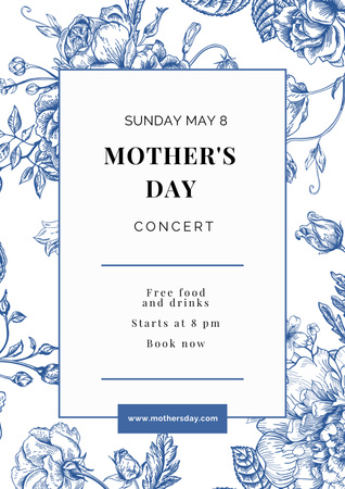 mother's day concert Poster Design Template