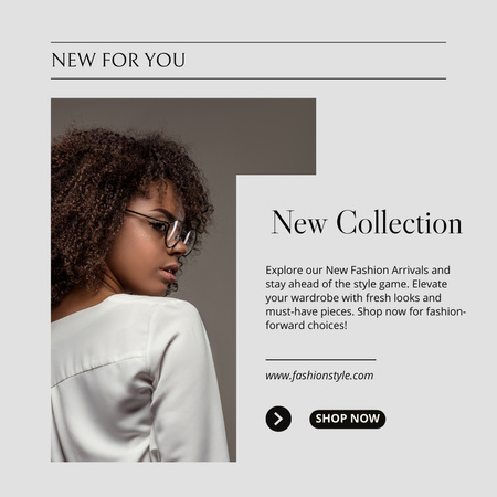 New Look with Fashion Collection Instagram Design Template