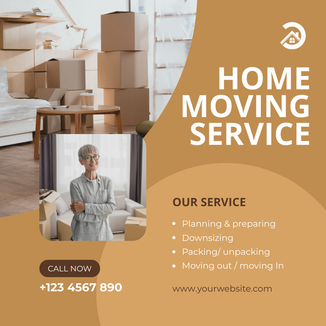 Designvorlage List of Home Moving Services für Instagram