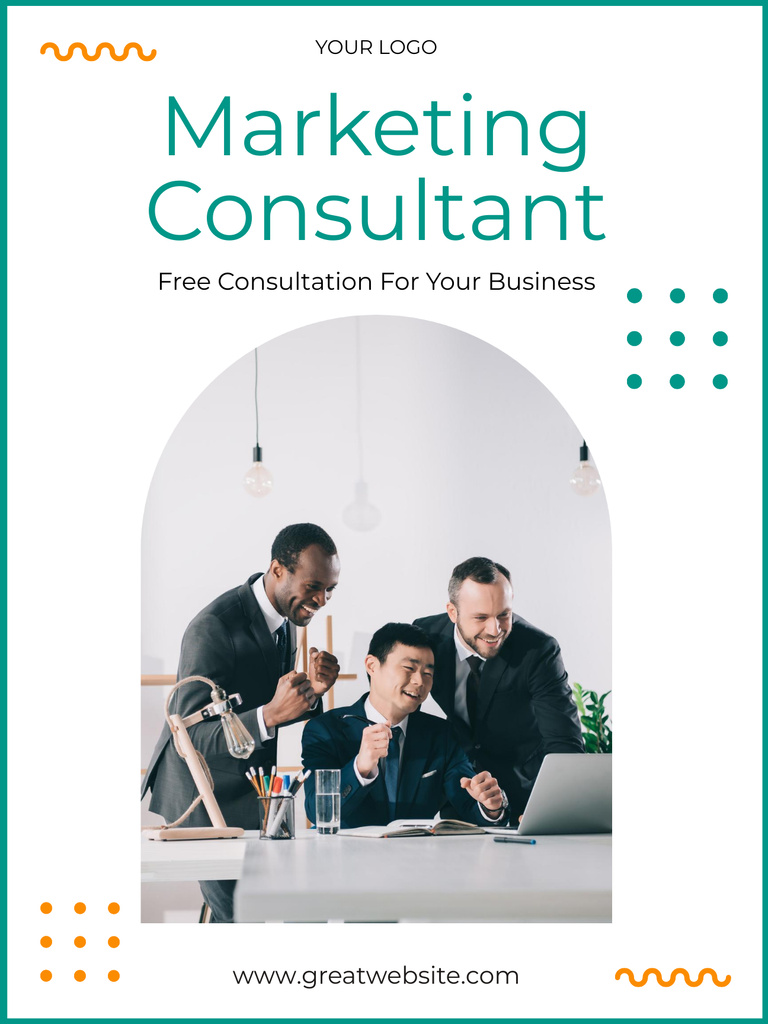 Services of Marketing Consultant Poster US – шаблон для дизайна