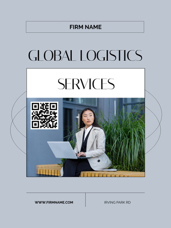 Global Logistics Services Poster US Design Template