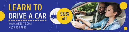 Highly Qualified Car Driving Course With Discounts Offer Twitter Design Template