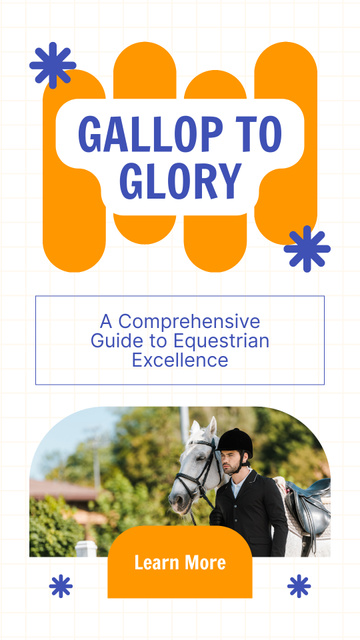Consistent Guide For Equestrian Sportsman Instagram Storyデザインテンプレート
