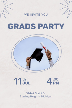Template di design Graduation Party Announcement Invitation 6x9in