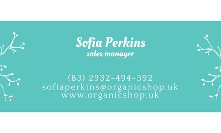 Sales Manager Contact Details Business Card 91x55mm Πρότυπο σχεδίασης