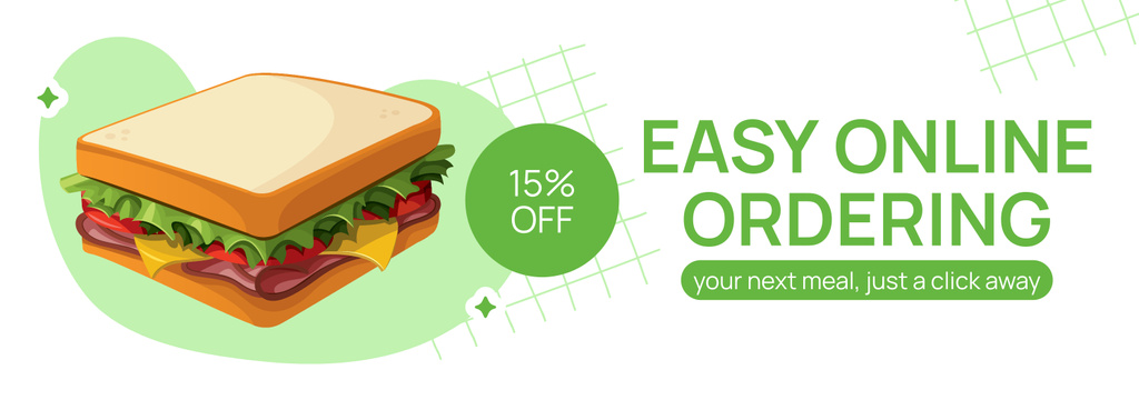 Easy Online Ordering Offer from Fast Casual Restaurant Tumblr Πρότυπο σχεδίασης