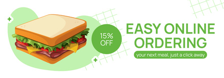 Easy Online Ordering Offer from Fast Casual Restaurant Tumblr Design Template