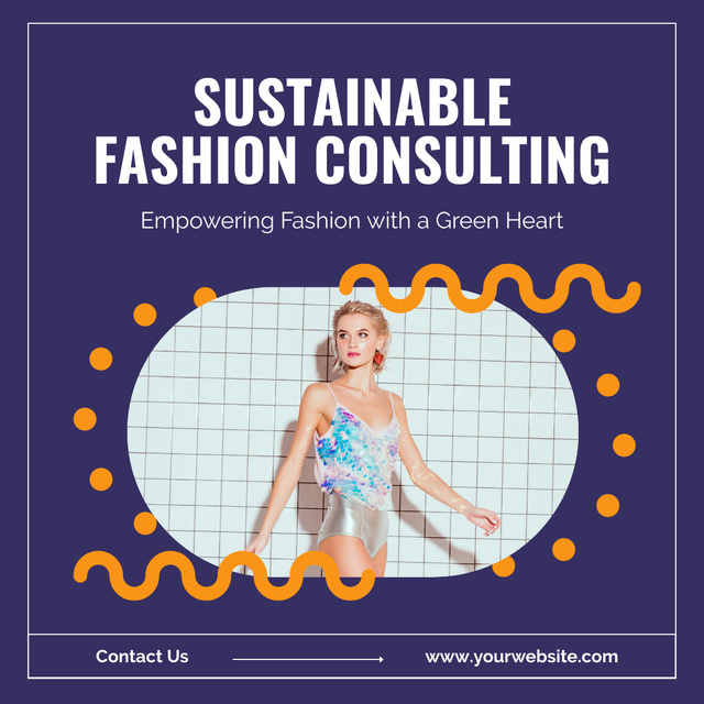 Modèle de visuel Sustainable Fashion Consulting - LinkedIn post