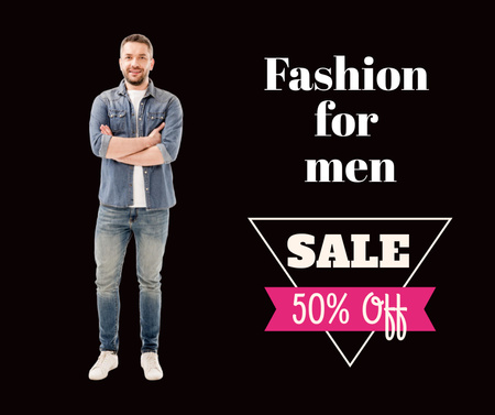 Men's Fashion Ad Facebook Design Template