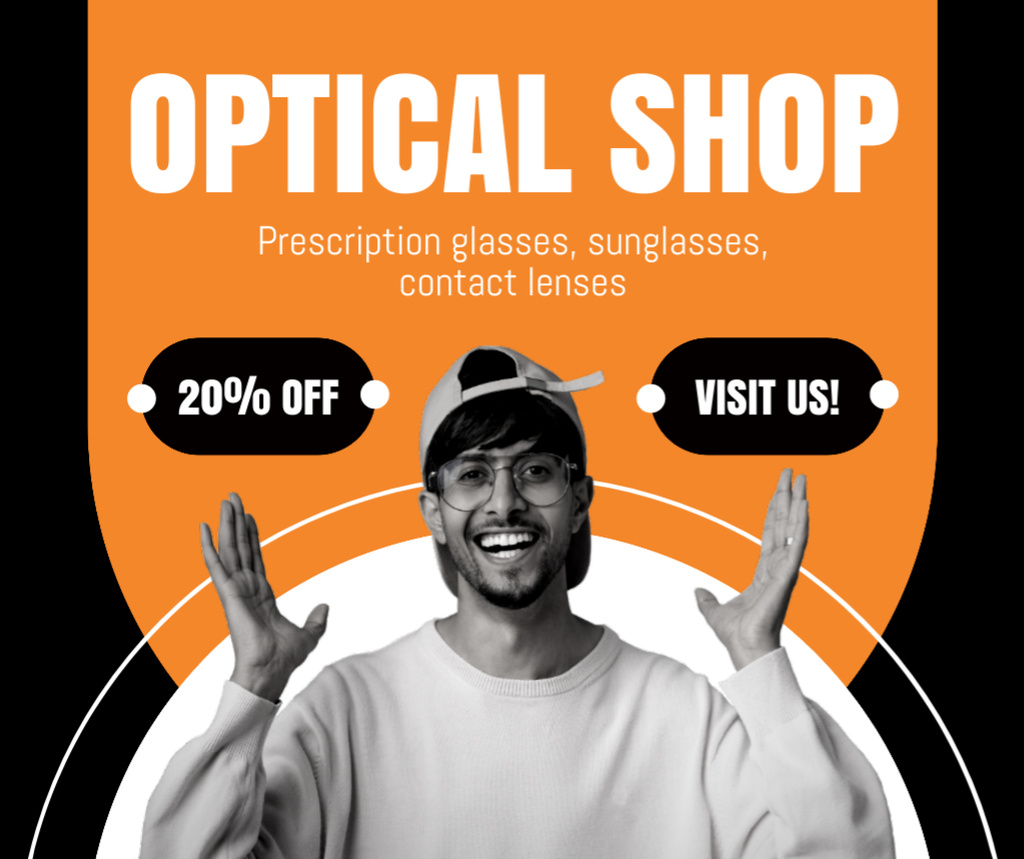 Discount on All Types of Eyewear Facebook Tasarım Şablonu