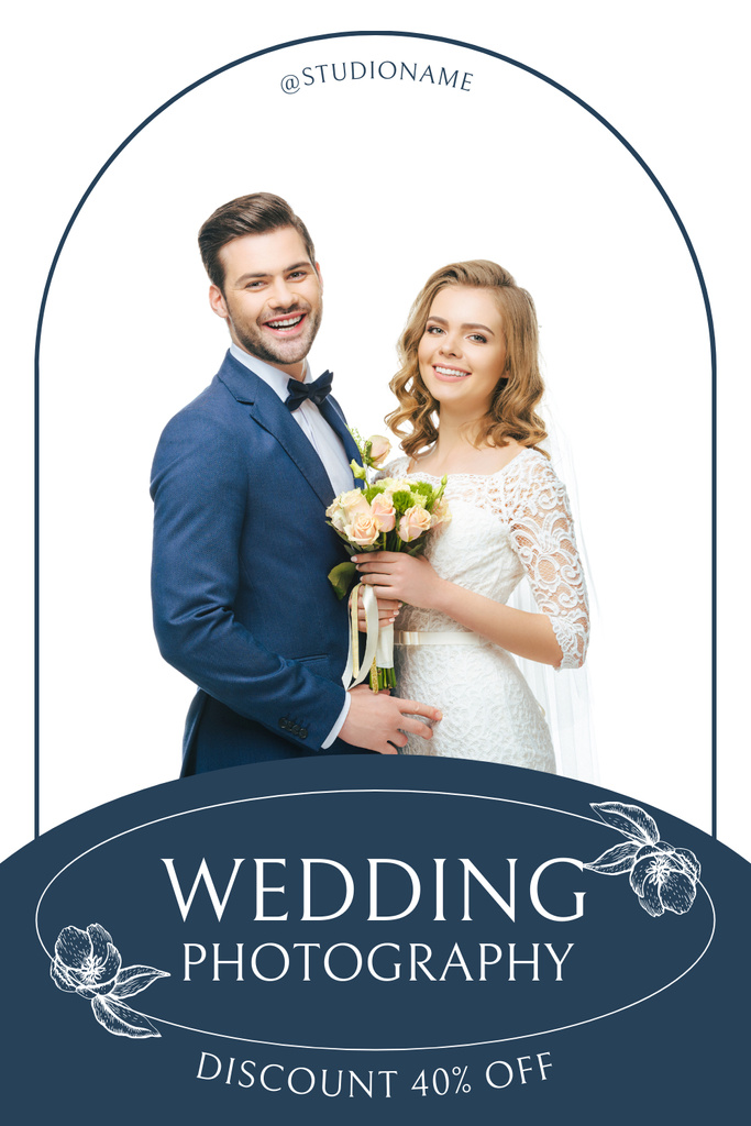 Template di design Wedding Photography Services Pinterest