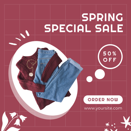 Spring Collection Special Sale Announcement Instagram Design Template