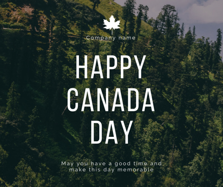 šťastný kanadský den Facebook Šablona návrhu