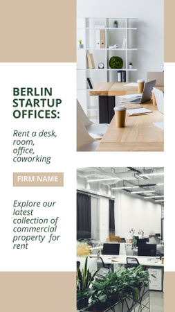 Berliinin StartUp-toimistoja vuokrattavana Instagram Video Story Design Template