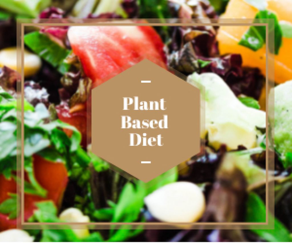plant based diet background Medium Rectangle Modelo de Design