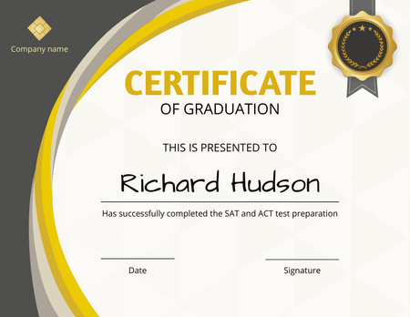 Award of Achievement Certificate – шаблон для дизайну