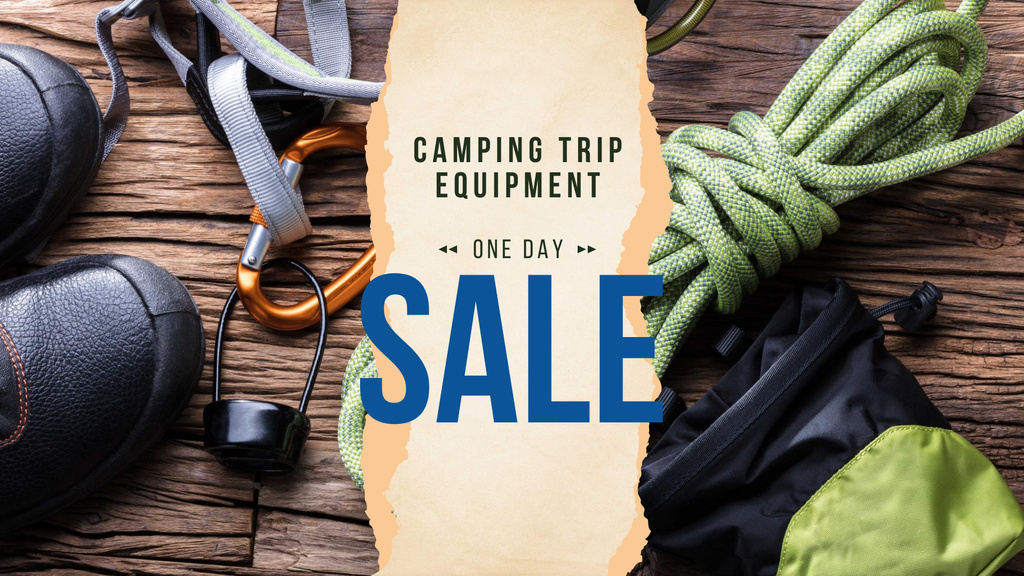 Camping Equipment Offer Travelling Kit FB event cover Design Template