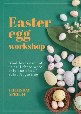 Easter Holiday Workshop Announcement Flyer A6 Design Template