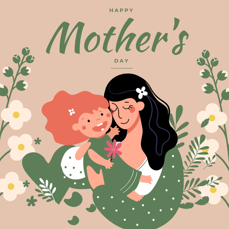 šťastný den matek Instagram Šablona návrhu