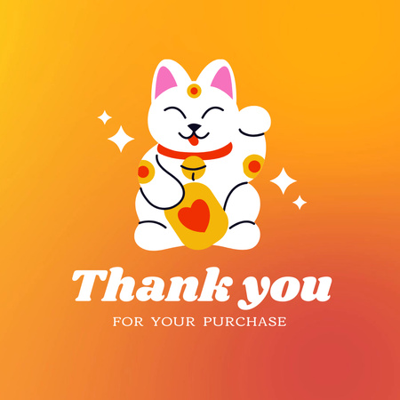Thankful Phrase for Purchase Animated Post Design Template