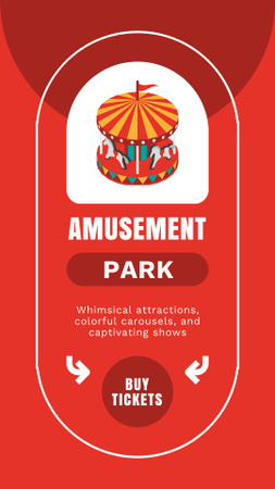 Unforgettable Experiences In Amusement Park Awaits Instagram Story Design Template