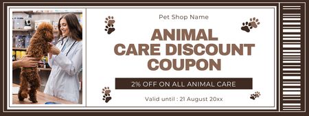 Animal Beauty Care Services Coupon Design Template
