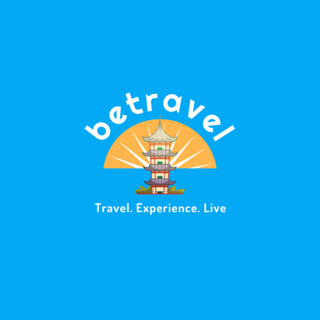 Travel to Asian Destination Animated Logo Design Template