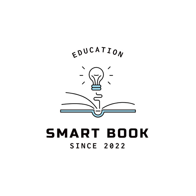 Ontwerpsjabloon van Logo van smart book education service logo
