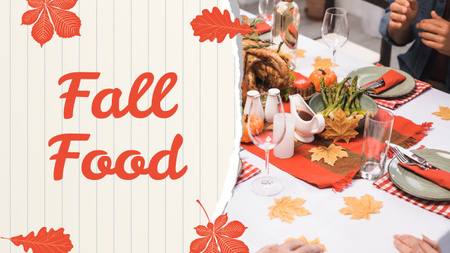 Served Table And Autumn Food Vlog Episode Youtube Thumbnail Design Template