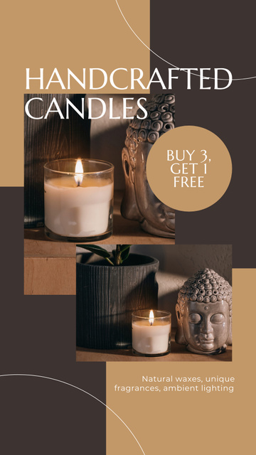 Artistry of Handcrafted Candles for Relaxation Instagram Story Design Template