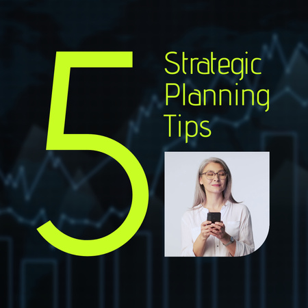 Platilla de diseño Strategic Planning Tips On Stocks Trading Animated Post