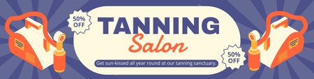 Discount on Self-Tanning Service at Beauty Salon Twitter Design Template