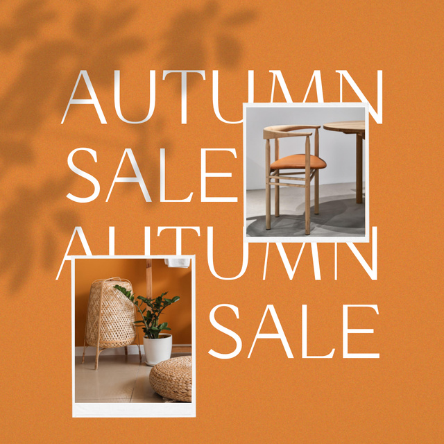 Autumn Sale of Stylish Furniture Animated Postデザインテンプレート