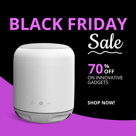 Black Friday Sale of Innovative Gadgets Animated Post Design Template