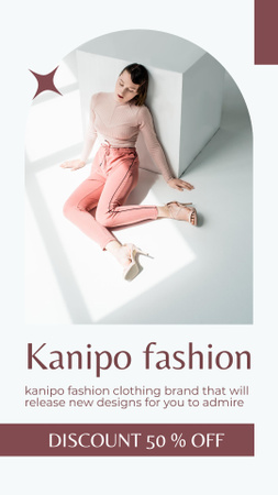 Plantilla de diseño de anuncio de moda con mujer en traje elegante Instagram Story 