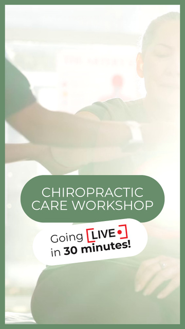Chiropractic Care Workshop With Live Streaming TikTok Video tervezősablon