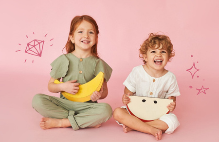 Designvorlage Anzeige für Kinderbekleidungsgeschäft für Business Card 85x55mm