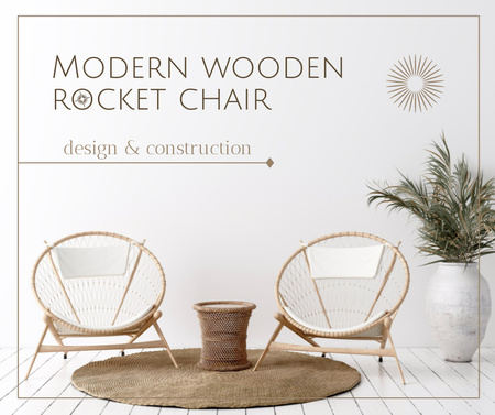 Template di design Wooden Garden Chairs Offer Facebook