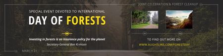 Template di design Special Event devoted to International Day of Forests Twitter