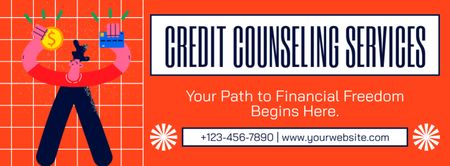 Platilla de diseño Offer of Credit Counseling Services Facebook cover