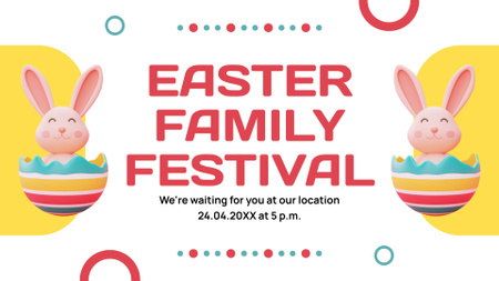 Designvorlage Veranstaltungsanzeige für das Osterfamilienfest für FB event cover