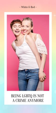 Plantilla de diseño de Cute LGBT Couple Graphic 