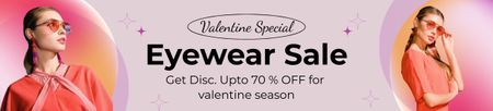 Women's Glasses Sale for Valentine's Day Ebay Store Billboard tervezősablon